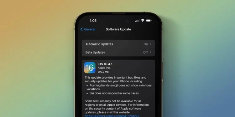 iOS 16.4.1 Update