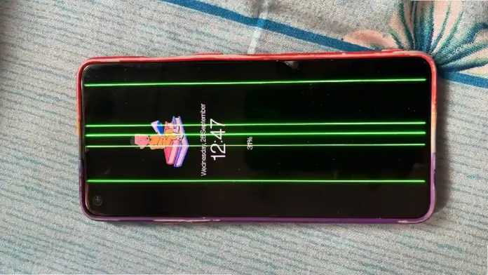 Oneplus display green lines